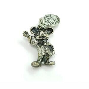 Vintage Sterling Silver 3D Mickey Charm
